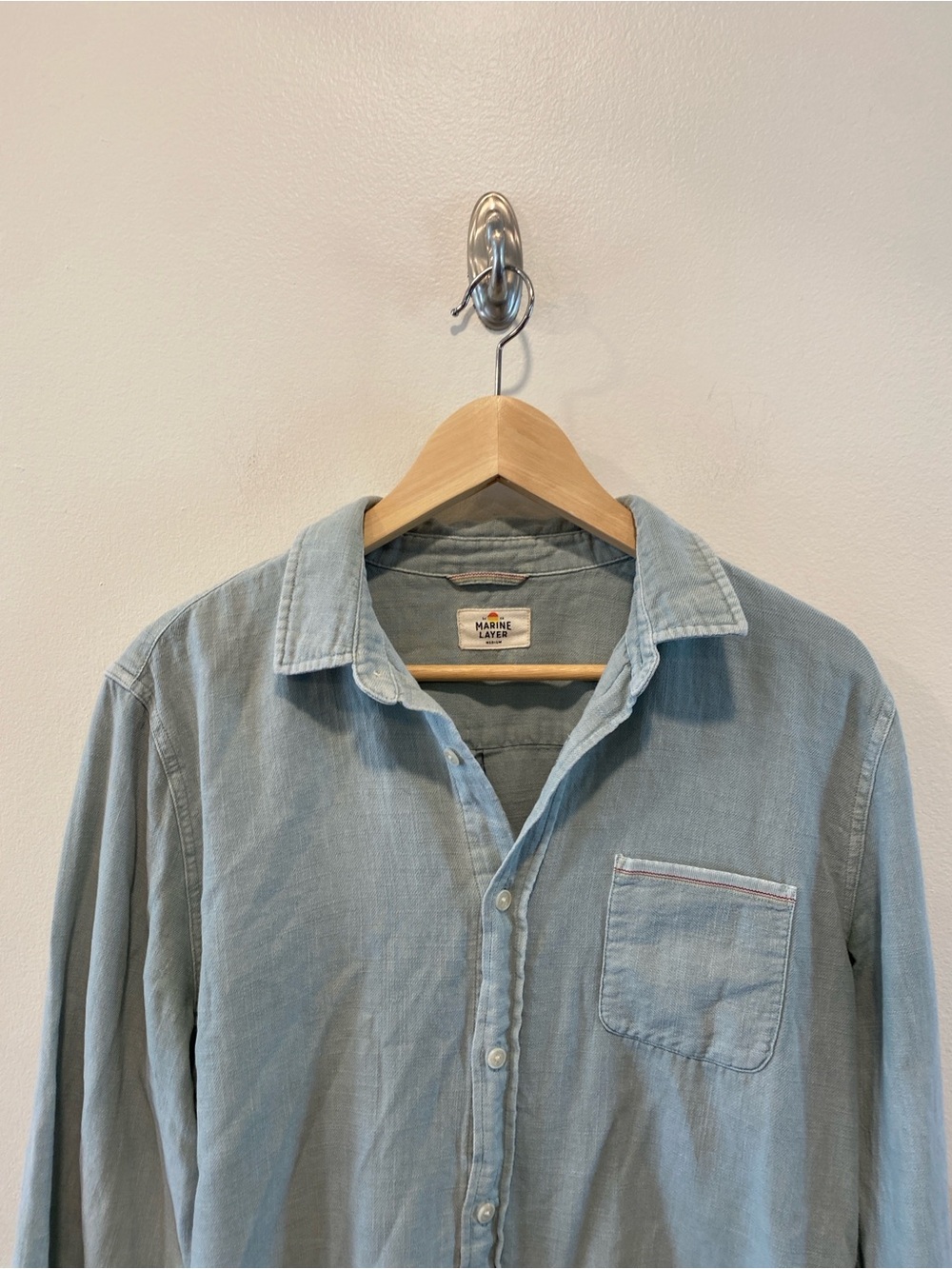 Marine Layer women’s Jane relaxed shirt size medium lignt green - Picture 2 of 10